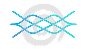 Abstract Interlocking Wavy Lines Pattern, vector design Generative AI