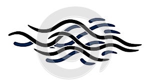 Abstract Interlocking Wavy Lines Textured Pattern, vector design Generative AI