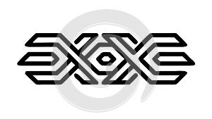 Abstract Interlocking X-Pattern, Bold Geometric Vector Design, vector design Generative AI
