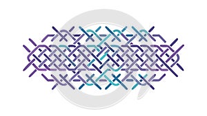 Abstract Interlocking X-Pattern Vibrant Geometric Design, vector design Generative AI