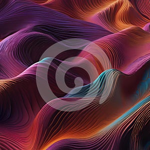 Abstract interpretation of soundwaves visualized through flowing, dynamic shapes and gradients4