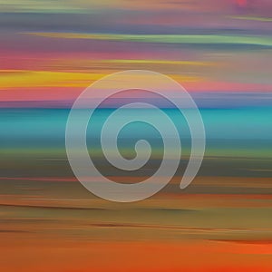 An abstract interpretation of a sunset, with textured and gradient colors resembling the colors of the sky4, Generative AI