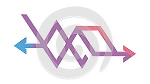 Abstract Intersecting Arrows for Complex Paths, vector design Generative AI