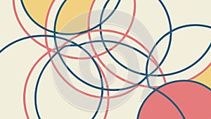 Abstract Intersecting Circles Pattern Vector, vector design Generative AI