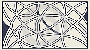Abstract Intersecting Curves Pattern, Fluid Geometric Design, vector design Generative AI