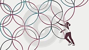 Abstract Intersecting Geometric Lines. Complex Structured Pattern, vector design Generative AI