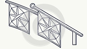 Abstract intersecting geometric patterns, dynamic modern design, vector design Generative AI