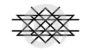 Abstract Intersecting Grid: Dynamic Black Line Pattern Design, vector design Generative AI