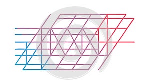 Abstract Intersecting Line Geometric Pattern Background, vector design Generative AI