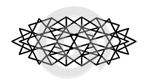 Abstract Intersecting Line Pattern, Dynamic Geometric Design, vector design Generative AI