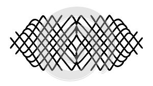 Abstract Intersecting Linear Grid Mesh Pattern, vector design Generative AI