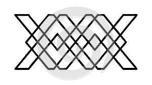Abstract intersecting lines, complex geometric pattern, vector design Generative AI