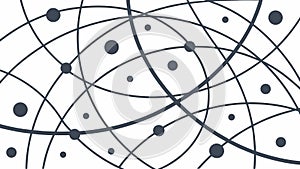 Abstract Intersecting Lines and Curves Pattern, vector design Generative AI