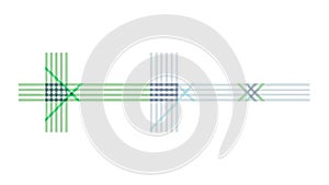 Abstract Intersecting Lines Geometric Art Design, vector design Generative AI