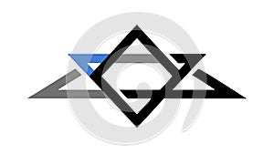 Abstract Intersecting Lines Geometric Pattern Icon, vector design Generative AI