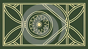 Abstract Intersecting Lines Green Pattern, vector design Generative AI