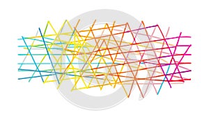 Abstract Intersecting Lines, Network and Connection. vector design Generative AI