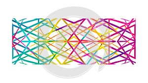 Abstract Intersecting Lines Pattern Colorful Design, vector design Generative AI