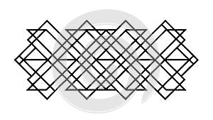 Abstract Intersecting Lines Pattern, Modern Geometric Mesh, vector design Generative AI