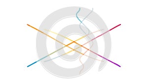 Abstract intersecting lines, symbolizing dynamic connection and modern complexity, vector design Generative AI