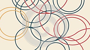 Abstract Intersecting Rings, Dynamic Geometric Pattern, vector design Generative AI