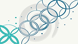 Abstract intersecting rings pattern, modern and dynamic design. vector design Generative AI