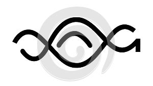 Abstract Intersecting Wavy Lines - Dynamic Fluidity Pattern, vector design Generative AI