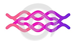 Abstract Intersecting Wavy Lines Dynamic Pattern, vector design Generative AI