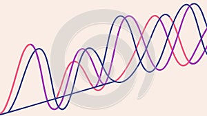 Abstract Intersecting Wavy Lines Pattern Vector, vector design Generative AI