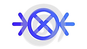 Abstract Intersection Symbol Icon, Data Connection Network Flow, vector design Generative AI