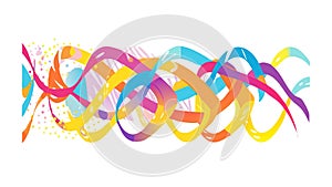 Abstract Intertwined Colorful Loop Pattern, vector design Generative AI