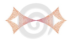 Abstract Intertwined Geometric Mesh Pattern, vector design Generative AI