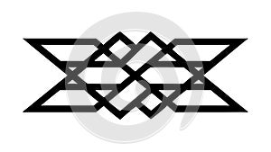 Abstract Intertwined Geometric Shapes Pattern Vector, vector design Generative AI