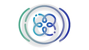 Abstract Intertwined Loop Symbol, vector design Generative AI