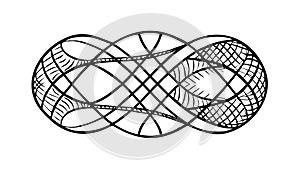 Abstract Intertwined Swirl Pattern Vector - Dynamic Flowing, vector design Generative AI