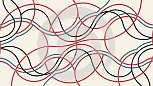 Abstract Intertwined Waves Lines Pattern Vector, vector design Generative AI