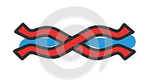 Abstract Intertwined Waves Pattern Design, vector design Generative AI