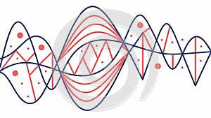 Abstract Intertwined Wavy Lines Vector for Network and Data Flow, vector design Generative AI