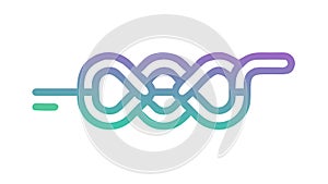 Abstract Intertwining Lines, Dynamic Knot Design, vector design Generative AI