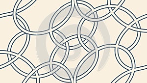Abstract interwoven circular pattern in subtle tones, vector design Generative AI