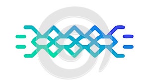 Abstract Interwoven Geometric Border Design, vector design Generative AI