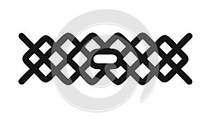 Abstract Interwoven Geometric Line Pattern Vector, vector design Generative AI