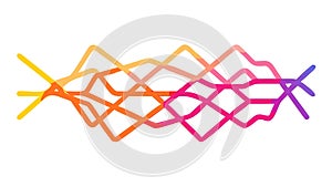 Abstract Interwoven Geometric Lines Pattern, vector design Generative AI