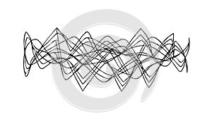 Abstract Interwoven Geometric Lines Pattern, vector design Generative AI