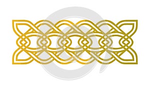 Abstract Interwoven Geometric Orange Pattern Vector, vector design Generative AI