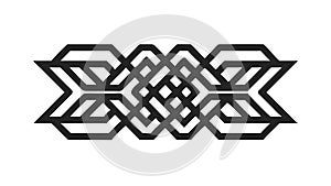 Abstract Interwoven Geometric Pattern, Dynamic Knot Vector Design, vector design Generative AI