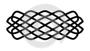 Abstract Interwoven Geometric Pattern Vector, vector design Generative AI
