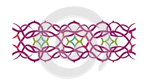 Abstract Interwoven Geometric Pink Pattern Vector, vector design Generative AI