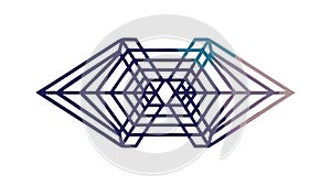 Abstract Interwoven Lines Geometric Pattern Design, vector design Generative AI