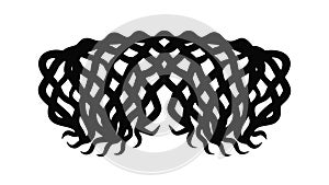 Abstract Interwoven Mesh Pattern, Complex Geometric Texture, vector design Generative AI